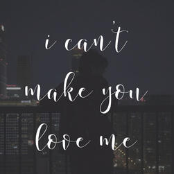 i can't make you love me